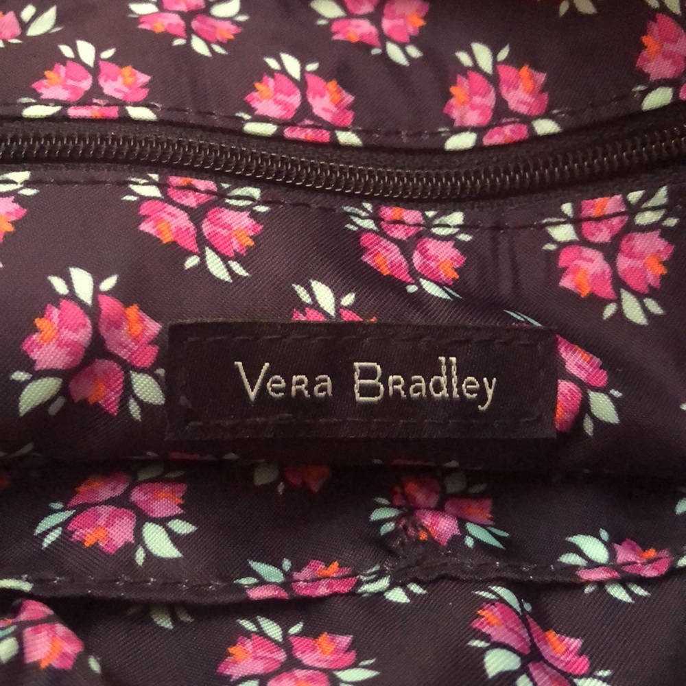 VERA BRADLEY Crossbody Hipster Purple/ Orange Paisley Bag/ Purse - Picture 11 of 13